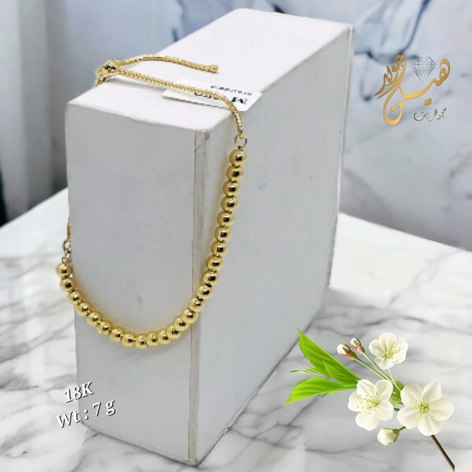  انسيال سبحة ذهب عيار 18 