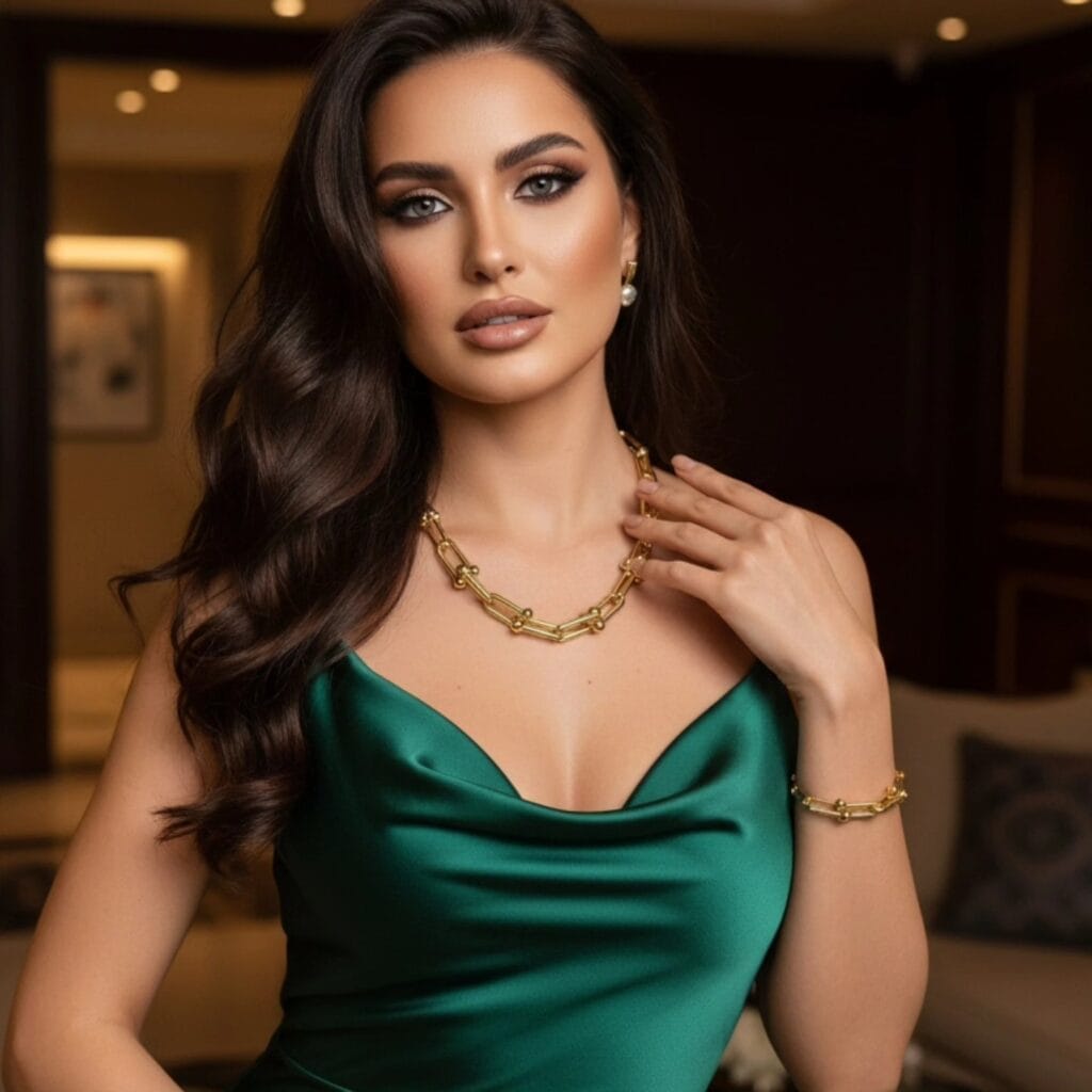 طقم تيفاني ذهب متوسط الوزن